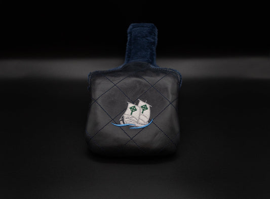 Mallet Putter Cover Navy Leather - Tralee Golf Links