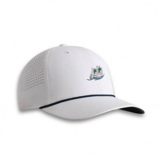 Tralee Golf Club Imperial rope hat white